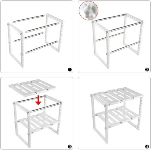 Кухонна полиця-органайзер, що регулюється